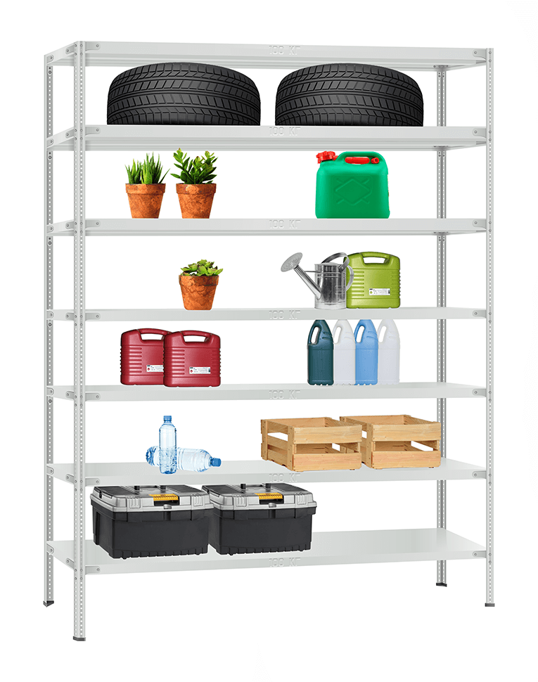 Стеллаж металлический Титан МС-900 1800x1000x400 7 полок купить в Уфе