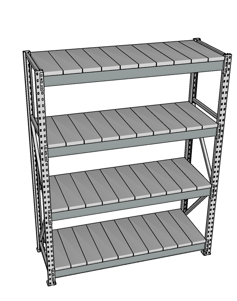 Стеллаж грузовой СГР 2500x1500x800 4 полки (металл) купить в Уфе Стеллаж грузовой СГР 2500x1500x800 4 полки (металл) купить в Уфе