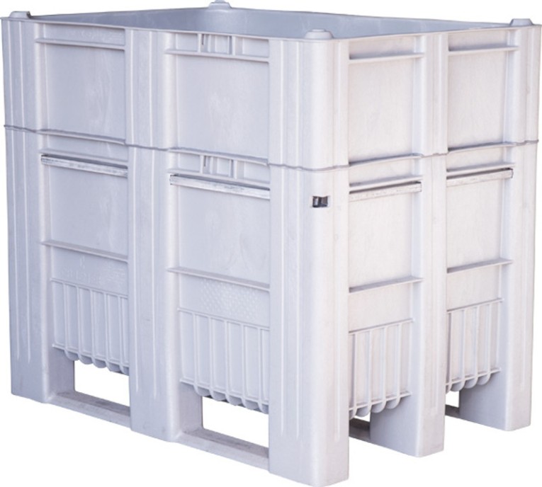 BoxPallet 1200х800х1035 сплошной, на полозьях серый купить в Уфе