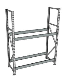 Стеллаж грузовой СГР 3000x1800x400 2 полки (без настила) Стеллаж грузовой СГР 3000x1800x400 2 полки (без настила)