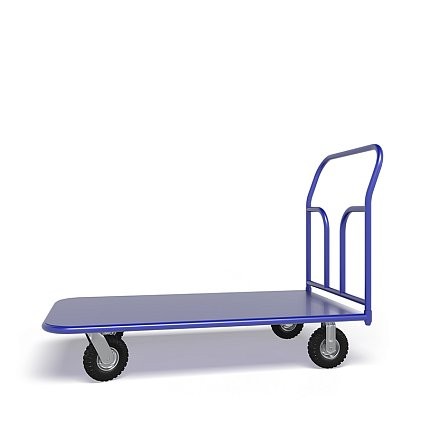 Платформенная тележка ТП 4 (г/п 300 кг, 1200x600 мм, колеса пневматические 270 мм) купить в Уфе Платформенная тележка ТП 4 (г/п 300 кг, 1200x600 мм, колеса пневматические 270 мм) купить в Уфе