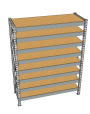 Стеллаж грузовой СГР 3000x1800x800 8 полок (ДСП) Стеллаж грузовой СГР 3000x1800x800 8 полок (ДСП)