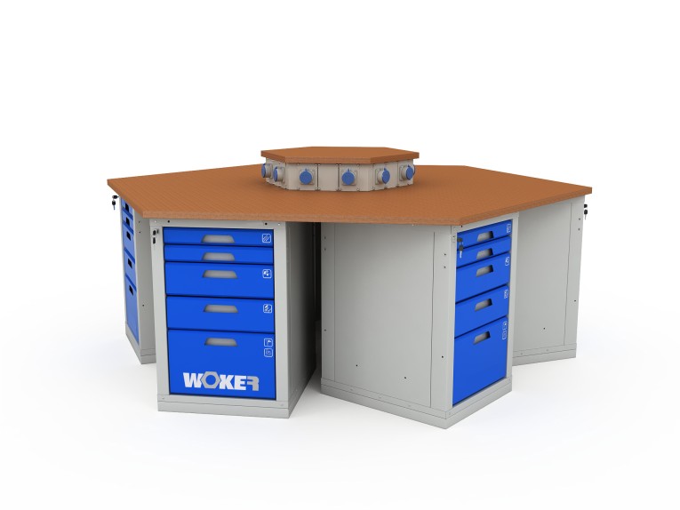 Верстак шеститумбовый WOKER PRO 6005.2500 купить в Уфе Верстак шеститумбовый WOKER PRO 6005.2500 купить в Уфе