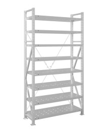 Стеллаж MS U 2500x1500x500 8 полок (300 кг, перф) Стеллаж MS U 2500x1500x500 8 полок (300 кг, перф)
