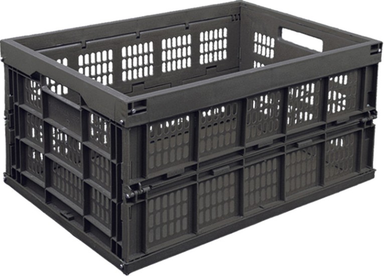 Ящик 535х350х272 складной перфорированный, чёрный купить в Уфе