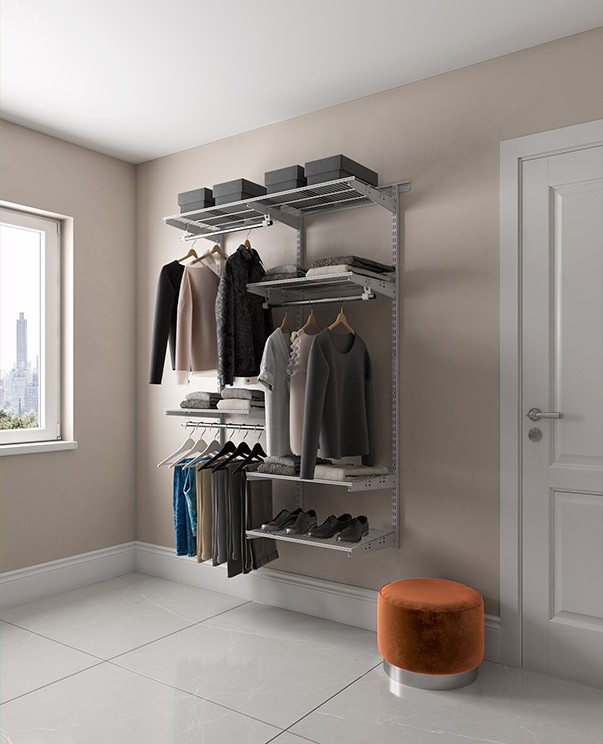 Гардеробная система Практик Home Optima G120 белая купить в Уфе Гардеробная система Практик Home Optima G120 белая купить в Уфе