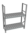Стеллаж грузовой СГР 3000x1200x500 2 полки (металл) Стеллаж грузовой СГР 3000x1200x500 2 полки (металл)