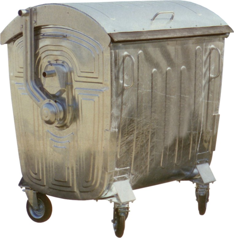 Мусорный контейнер на колёсах (1100 л) оцинкованный купить в Уфе Мусорный контейнер на колёсах (1100 л) оцинкованный купить в Уфе