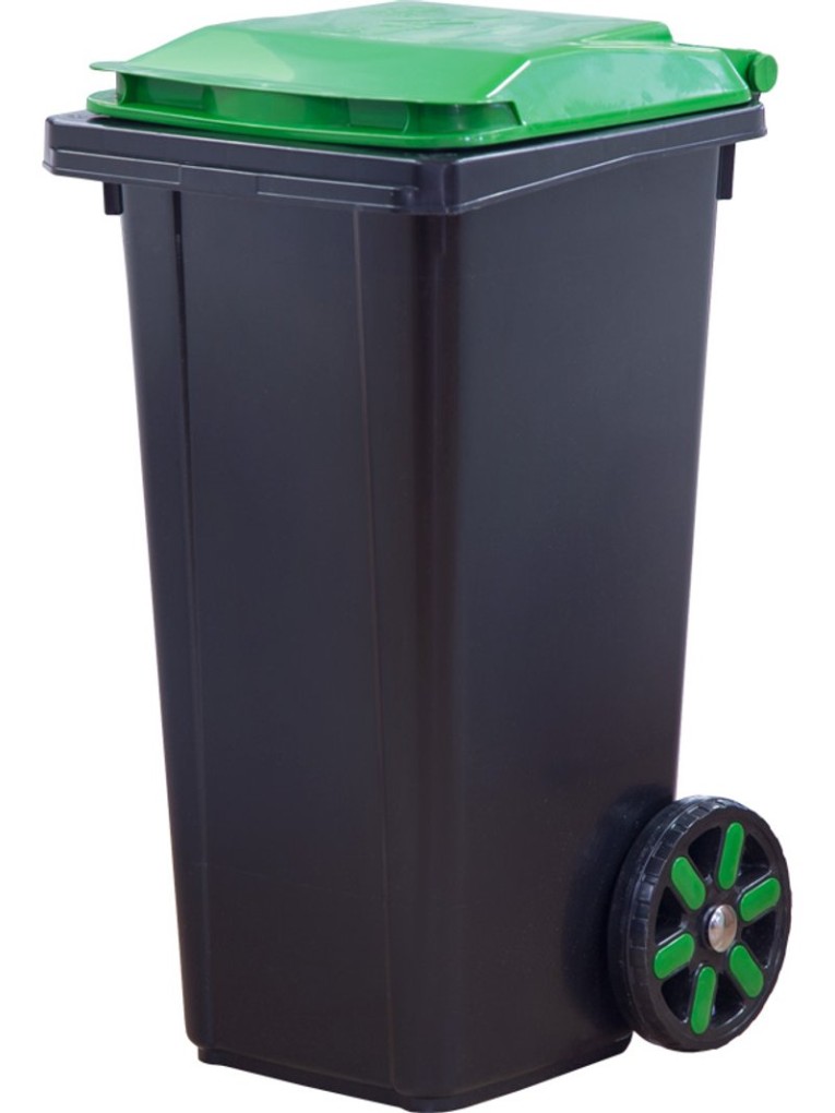 Мусорный бак 60л. с зелёной крышкой цв. чёрный купить в Уфе Мусорный бак 60л. с зелёной крышкой цв. чёрный купить в Уфе