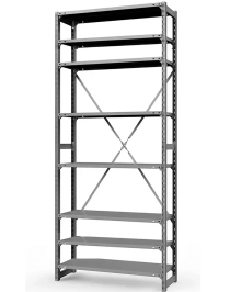 Стеллаж ТСУ 3000x1500x800 8 полок (150 кг, перф) Стеллаж ТСУ 3000x1500x800 8 полок (150 кг, перф)