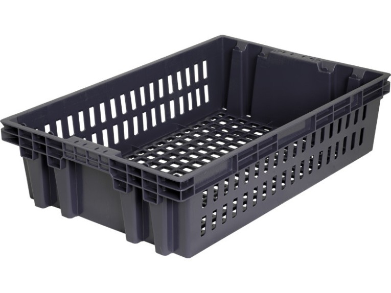 Ящик п/э хлебный 600х400х152,5 черный, вес 1,2 кг купить в Уфе