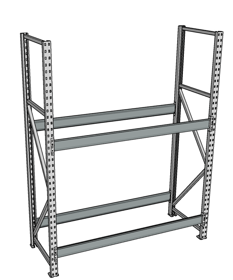 Стеллаж грузовой СГР 2500x1800x1000 2 полки (без настила) купить в Уфе