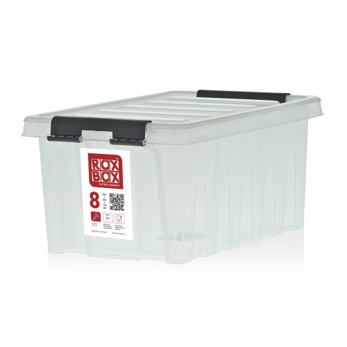 Контейнер Rox Box Original 8 (335х220х155 мм с крышкой и клипсами прозрачный) купить в Уфе