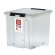 Контейнер Rox Box Original 50 (500х390х390 мм с крышкой и клипсами, на роликах, прозрачный) купить в Уфе