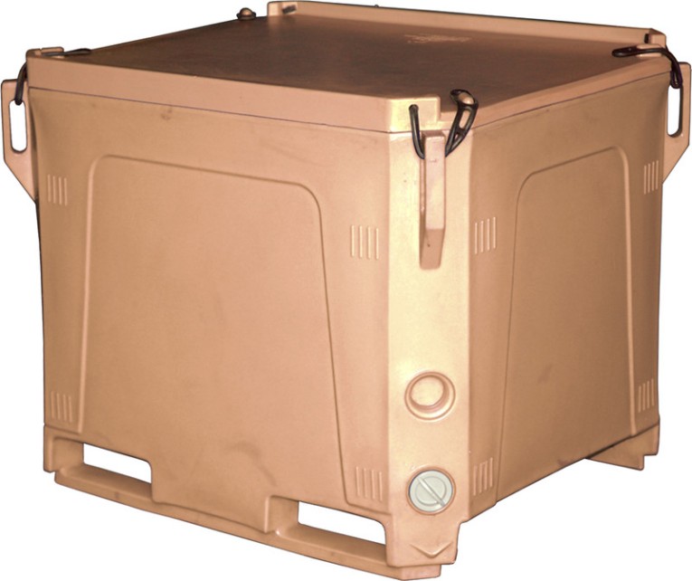 Контейнер 915х715х765 мм бежевый с крышкой купить в Уфе