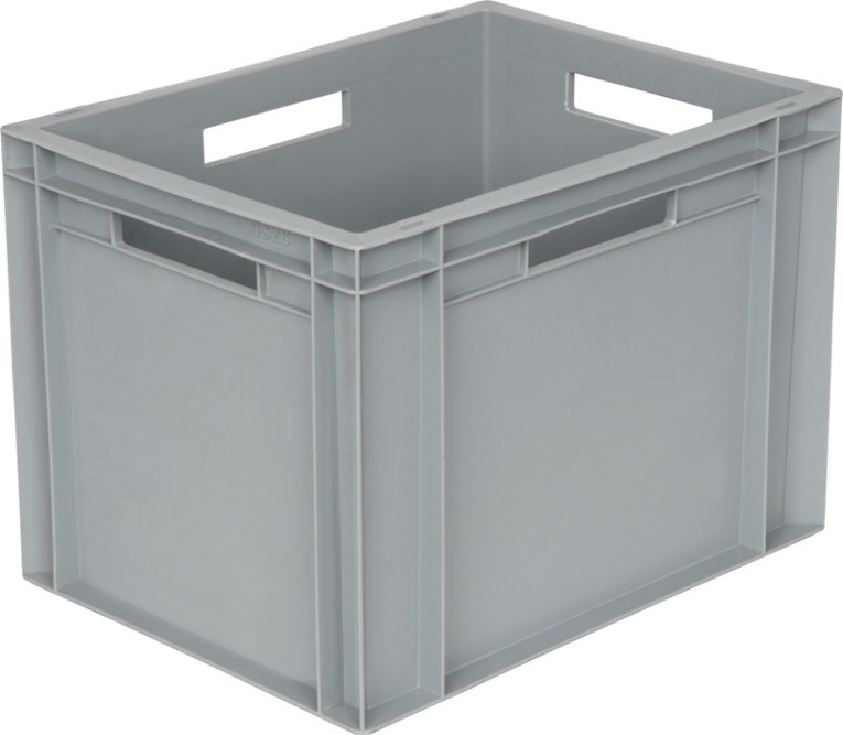 Ящик 400х300х290 сплошной, с ручками, гладкое дно, серый B-4328 купить в Уфе Ящик 400х300х290 сплошной, с ручками, гладкое дно, серый B-4328 купить в Уфе