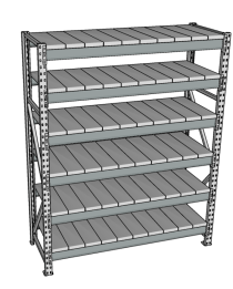 Стеллаж грузовой СГР 2500x1800x500 6 полок (металл) Стеллаж грузовой СГР 2500x1800x500 6 полок (металл)