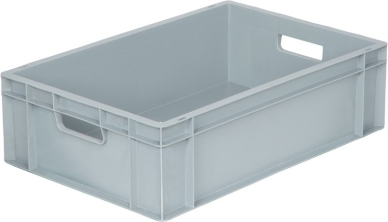 Ящик 600х400х175 сплошной, с ручками, дно с усилением, серый B-4616 купить в Уфе