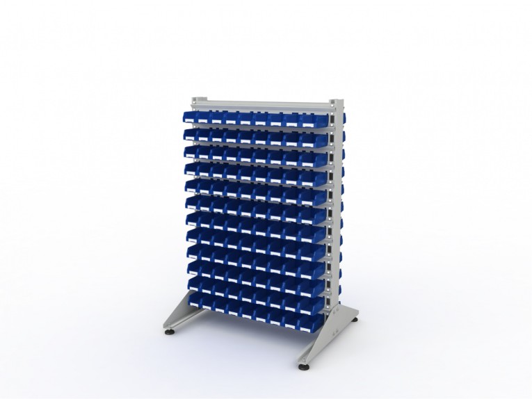 Стеллаж для пластиковых лотков SORTEX двухсторонний 1500x1000x800.01 купить в Уфе