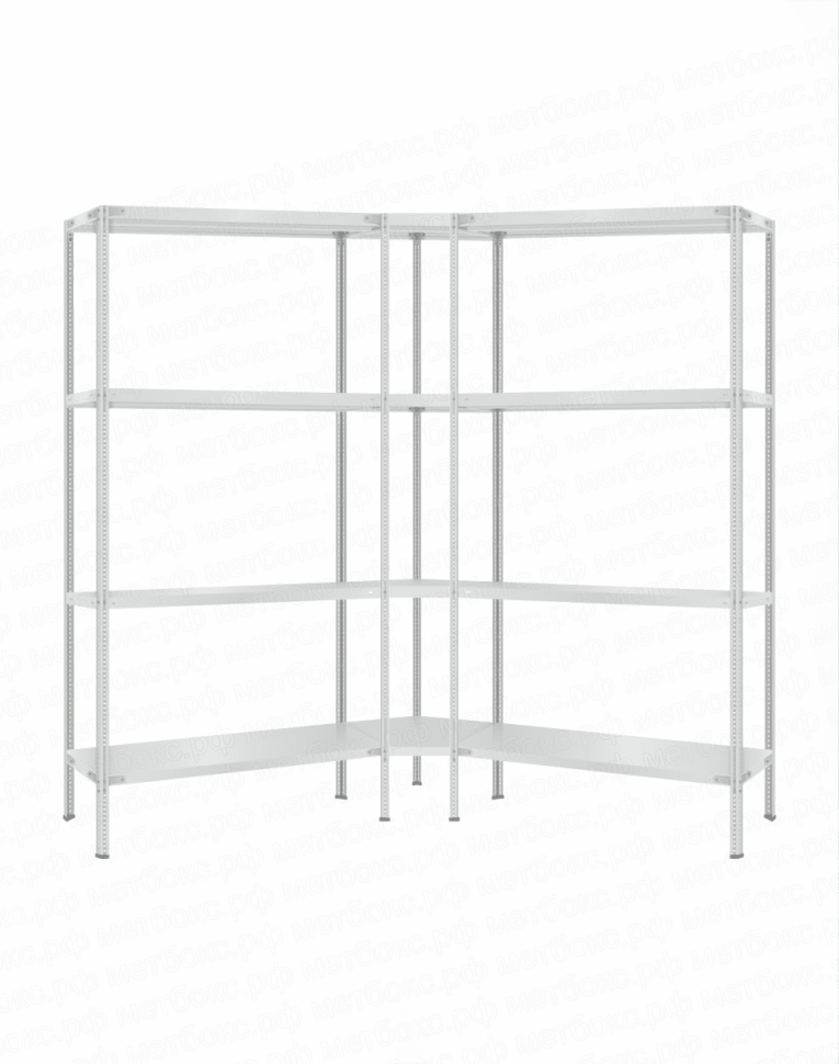 Стеллаж угловой 2000х1700х1700 (4 яруса глубиной 500мм) купить в Уфе Стеллаж угловой 2000х1700х1700 (4 яруса глубиной 500мм) купить в Уфе