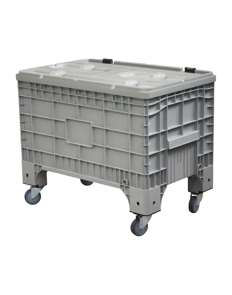 Big Box 1017х636х793 мм на колёсах с крышкой на петлях серый Big Box 1017х636х793 мм на колёсах с крышкой на петлях серый