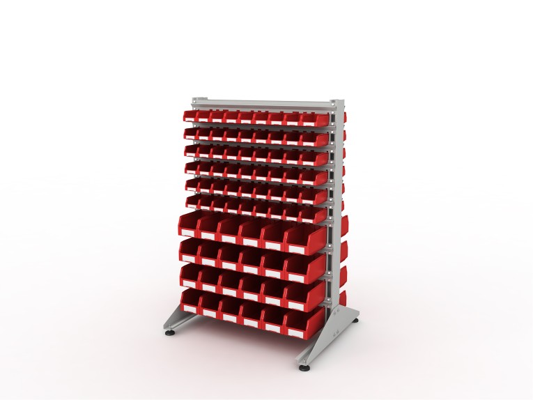 Стеллаж для пластиковых лотков SORTEX двухсторонний 1500x1000x800.04 купить в Уфе