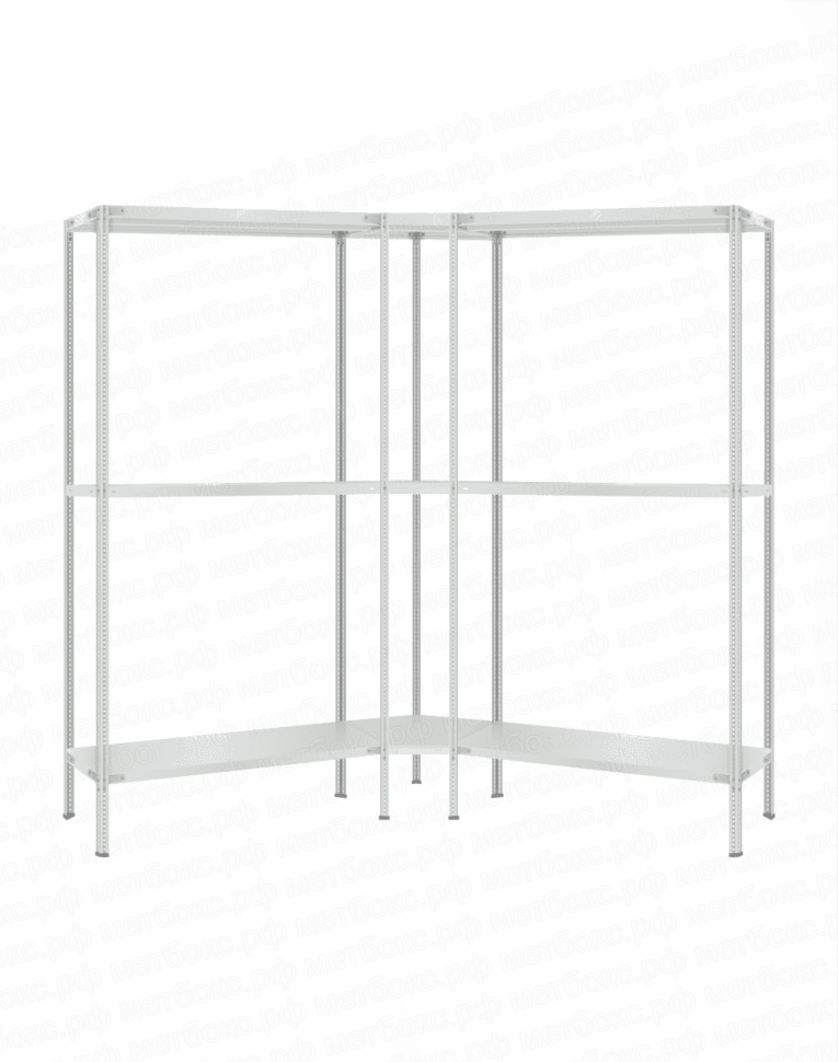 Стеллаж угловой 2000х1800х1800 (3 яруса глубиной 600мм) купить в Уфе Стеллаж угловой 2000х1800х1800 (3 яруса глубиной 600мм) купить в Уфе