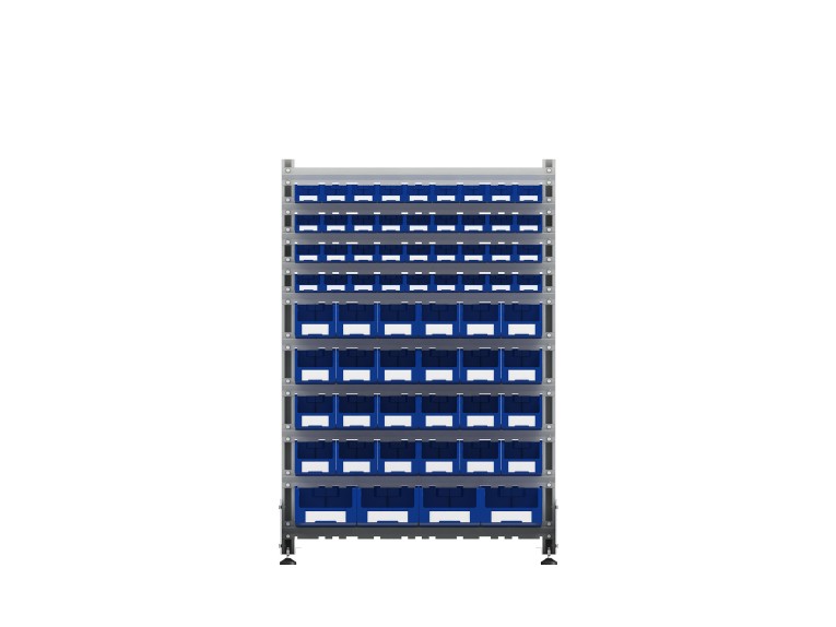 Стеллаж для пластиковых лотков SORTEX двухсторонний 1500x1000x800.05 купить в Уфе