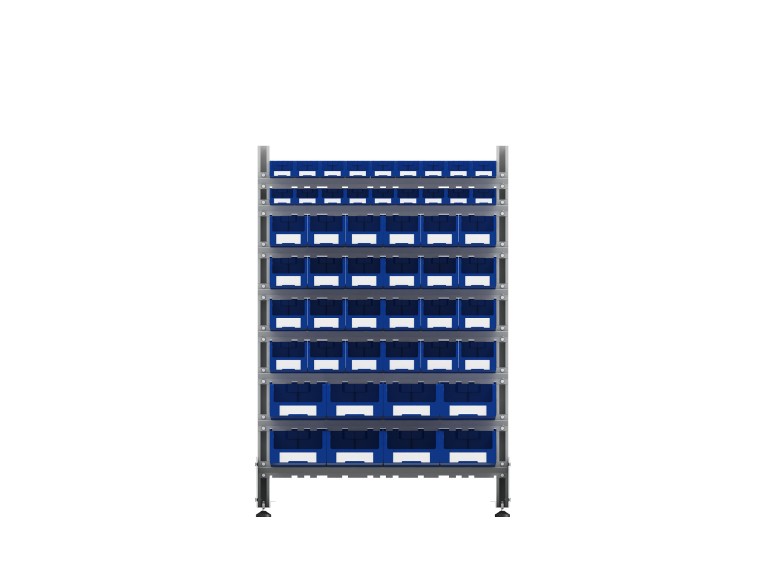 Стеллаж для пластиковых лотков SORTEX двухсторонний 1500x1000x800.06 купить в Уфе Стеллаж для пластиковых лотков SORTEX двухсторонний 1500x1000x800.06 купить в Уфе