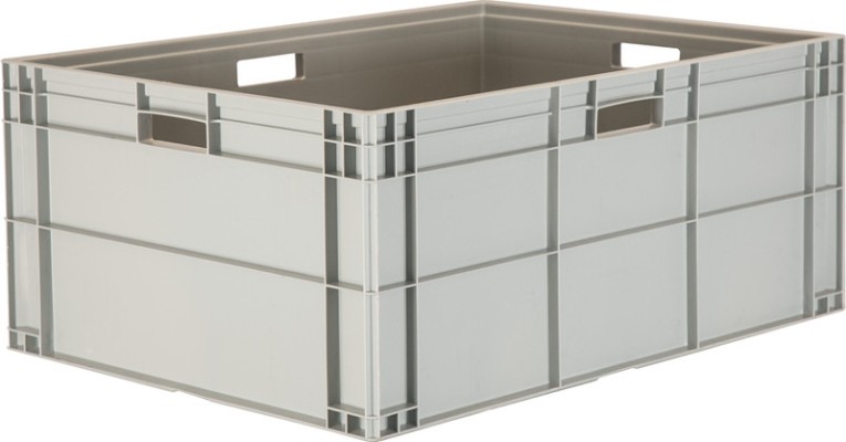 Ящик 800х600х345 сплошной, с ручками, дно с усилением, серый B-8633 купить в Уфе Ящик 800х600х345 сплошной, с ручками, дно с усилением, серый B-8633 купить в Уфе