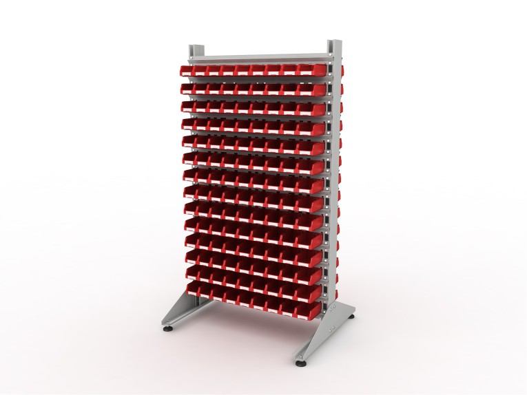 Стеллаж для пластиковых лотков SORTEX двухсторонний 1800x1000x800.01 купить в Уфе Стеллаж для пластиковых лотков SORTEX двухсторонний 1800x1000x800.01 купить в Уфе