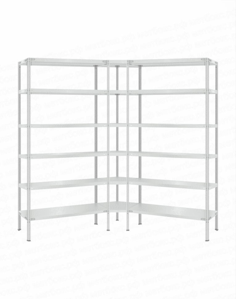 Стеллаж угловой 2000х1800х1800 (6 ярусов глубиной 600мм) купить в Уфе Стеллаж угловой 2000х1800х1800 (6 ярусов глубиной 600мм) купить в Уфе