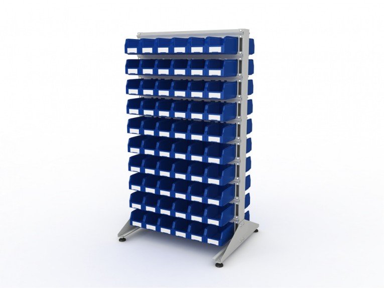 Стеллаж для пластиковых лотков SORTEX двухсторонний 1800x1000x800.02 купить в Уфе Стеллаж для пластиковых лотков SORTEX двухсторонний 1800x1000x800.02 купить в Уфе