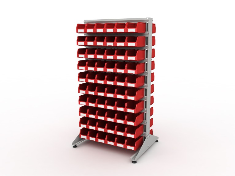 Стеллаж для пластиковых лотков SORTEX двухсторонний 1800x1000x800.02 купить в Уфе Стеллаж для пластиковых лотков SORTEX двухсторонний 1800x1000x800.02 купить в Уфе