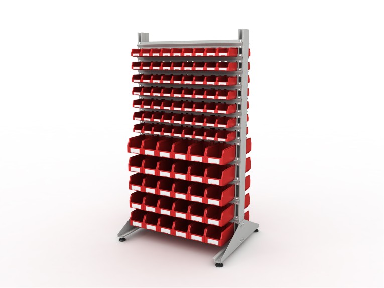 Стеллаж для пластиковых лотков SORTEX двухсторонний 1800x1000x800.04 купить в Уфе Стеллаж для пластиковых лотков SORTEX двухсторонний 1800x1000x800.04 купить в Уфе