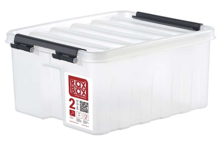 Контейнер Rox Box Original 2 (210х170х95 мм с крышкой и клипсами прозрачный) купить в Уфе