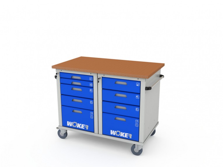 Верстак мобильный двухтумбовый WOKER PRO 2504.1200 купить в Уфе