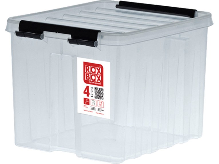 Контейнер Rox Box Original 4 (210х170х175 мм с крышкой и клипсами прозрачный) купить в Уфе