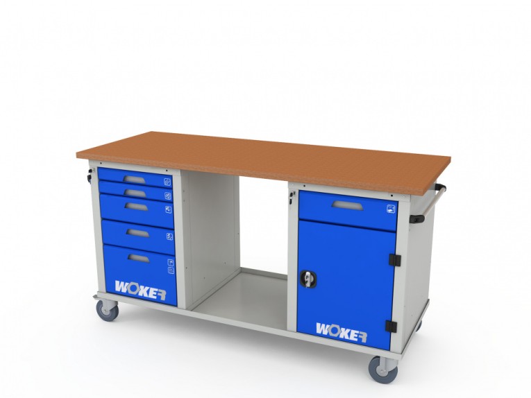 Верстак мобильный трехтумбовый WOKER PRO 3502.1800 купить в Уфе