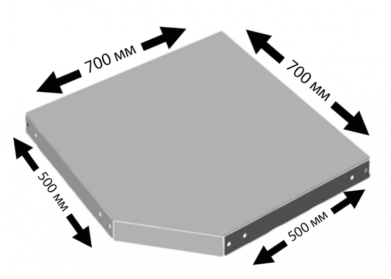 Угловая полка Практик MS 50F (700х500) купить в Уфе Угловая полка Практик MS 50F (700х500) купить в Уфе