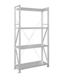 Стеллаж MS U 2000x1500x500 4 полки (300 кг, перф) Стеллаж MS U 2000x1500x500 4 полки (300 кг, перф)