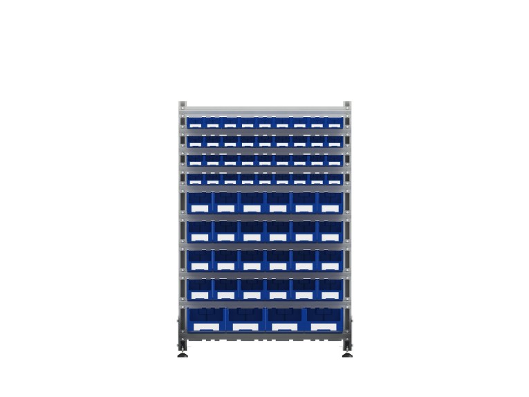 Стеллаж для пластиковых лотков SORTEX односторонний 1500x1000x450.05 купить в Уфе Стеллаж для пластиковых лотков SORTEX односторонний 1500x1000x450.05 купить в Уфе