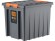 Контейнер особопрочный Rox Box PRO 50 (500х390х390 мм с крышкой и клипсами, на роликах, антрацит) купить в Уфе