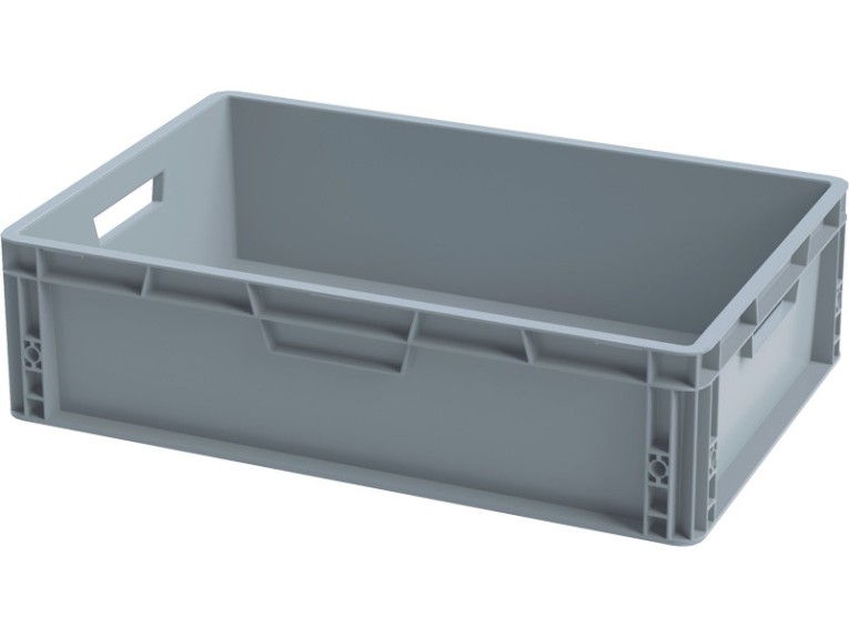 Ящик 600х400х170 сплошной, усиленное дно, цв. серый купить в Уфе Ящик 600х400х170 сплошной, усиленное дно, цв. серый купить в Уфе