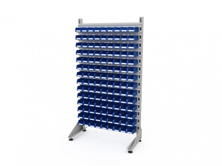 Стеллаж для пластиковых лотков SORTEX односторонний 1800x1000x450.01 купить в Уфе Стеллаж для пластиковых лотков SORTEX односторонний 1800x1000x450.01 купить в Уфе