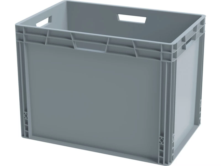Ящик 600х400х440 cплошной, усиленное дно, цв. серый купить в Уфе Ящик 600х400х440 cплошной, усиленное дно, цв. серый купить в Уфе