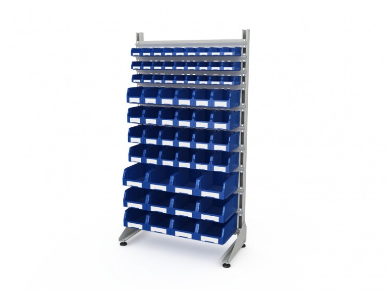 Стеллаж для пластиковых лотков SORTEX односторонний 1800x1000x450.05 купить в Уфе Стеллаж для пластиковых лотков SORTEX односторонний 1800x1000x450.05 купить в Уфе