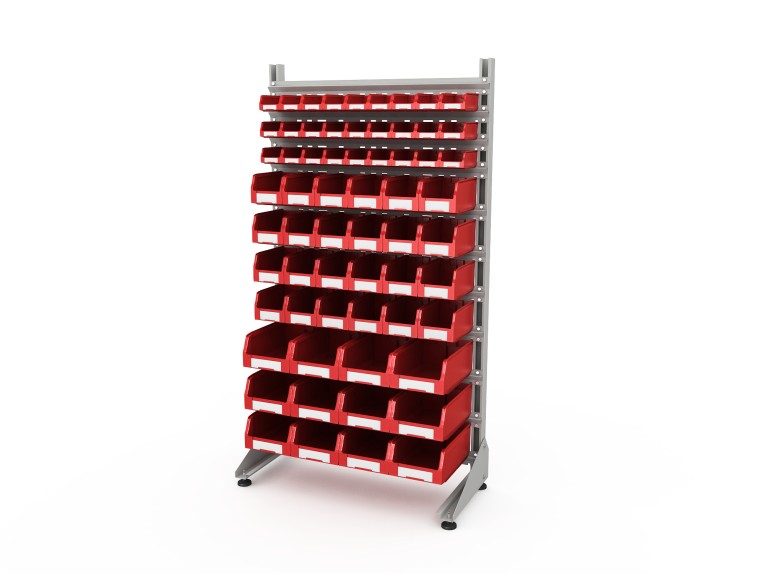 Стеллаж для пластиковых лотков SORTEX односторонний 1800x1000x450.05 купить в Уфе Стеллаж для пластиковых лотков SORTEX односторонний 1800x1000x450.05 купить в Уфе