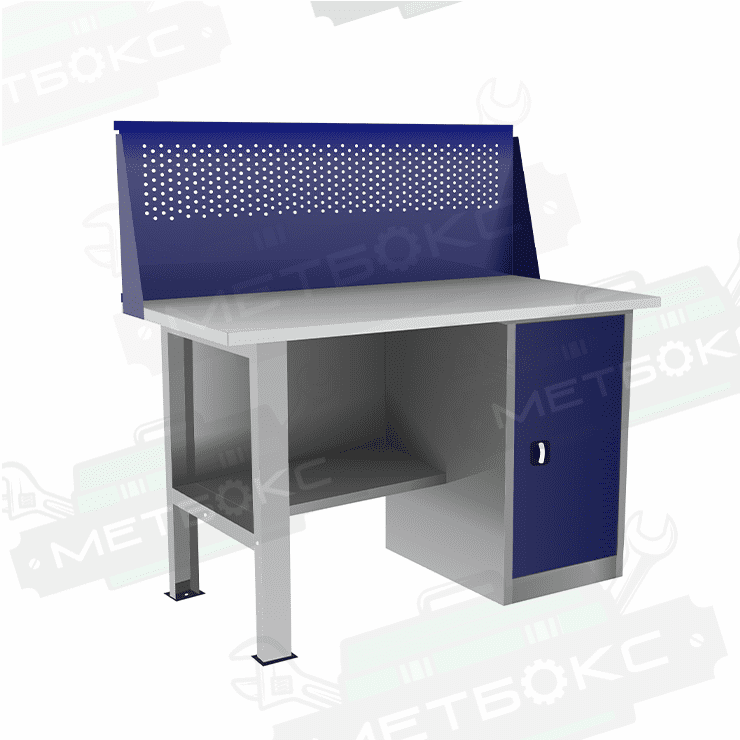 Однотумбовый слесарный верстак ВП-2/1,6 с экраном купить в Уфе Однотумбовый слесарный верстак ВП-2/1,6 с экраном купить в Уфе