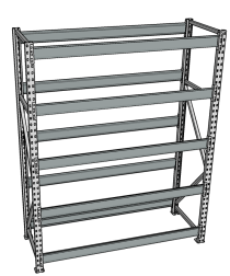 Стеллаж грузовой СГР 3000x2100x500 5 полок (без настила)